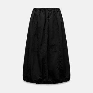 Zara Black Bubble Midi Skirt